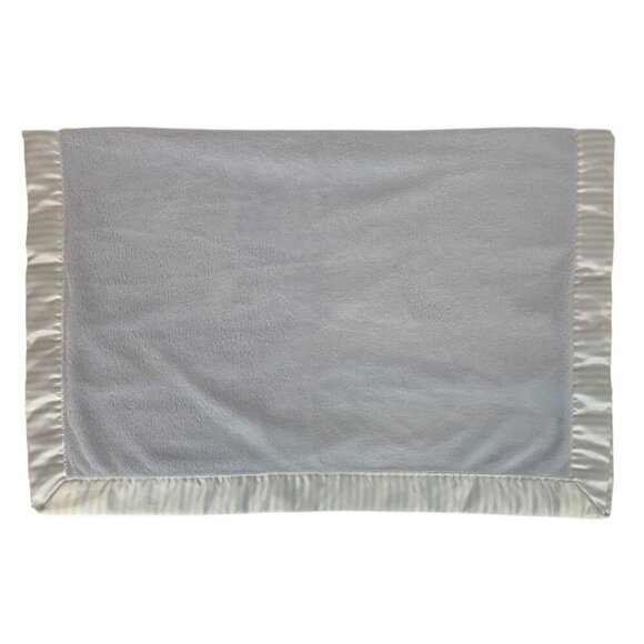 Disney Baby Classic Pooh Blue Plush Blanket With Satin Trim Embroidered Logo - Picture 5 of 7